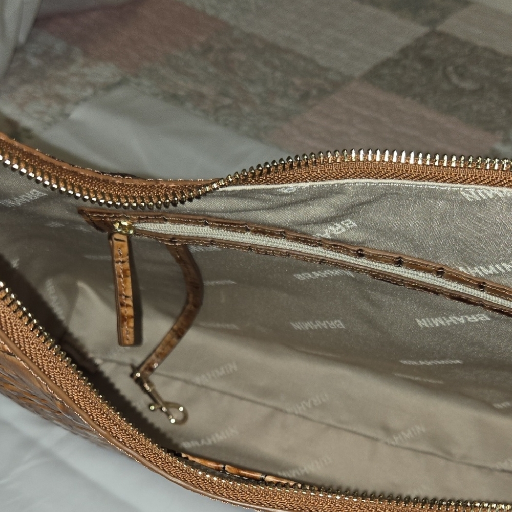 BRAHMIN TABITHA Shoulder Bag In LUGGAGE BROWN LEONTYNE. NWT - Picture 10 of 15